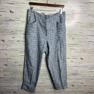 Club Monaco blue tweed trousers dress pants size 12